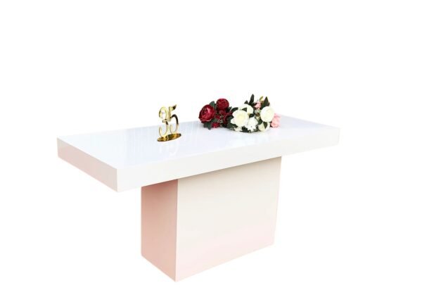 White block table