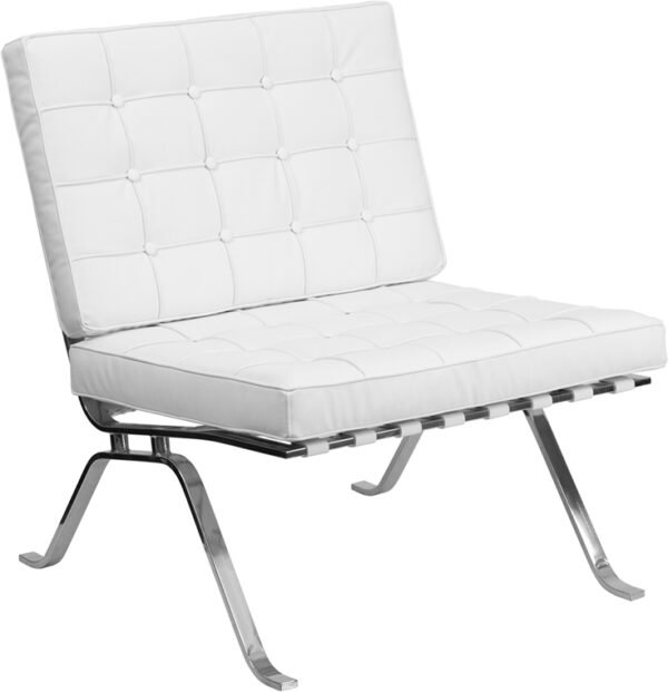Hercules White Leather Single Seater